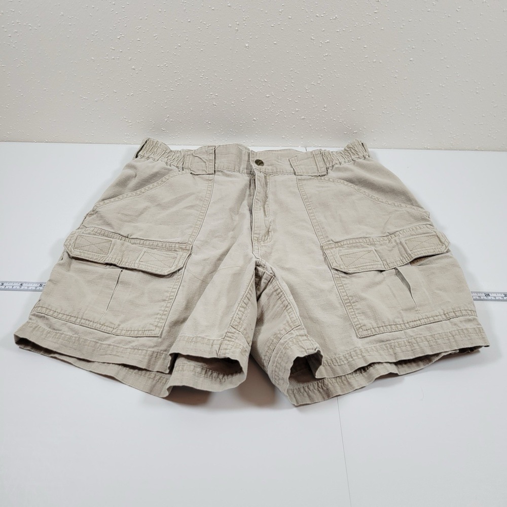 Vintage Woolrich Men's Cotton Cargo Shorts Size 34 Sand